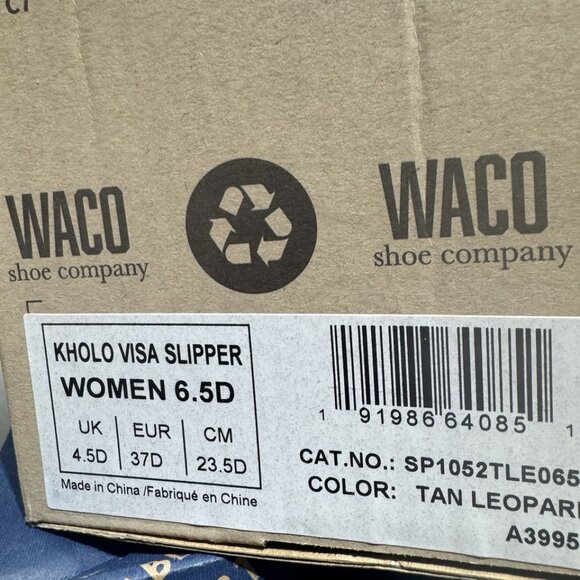 Waco Women’s Kholo Visa Slipper Tan Leopard Size 6.5D - Picture 6 of 6